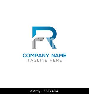 Initial FR Letter Linked Logo. Creative Letter FR Modern Business Logo Vector Template. FR Logo Design Stock Vector