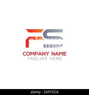 Initial FS Letter Linked Logo. Creative Letter FS Modern Business Logo Vector Template. FS Logo Design Stock Vector