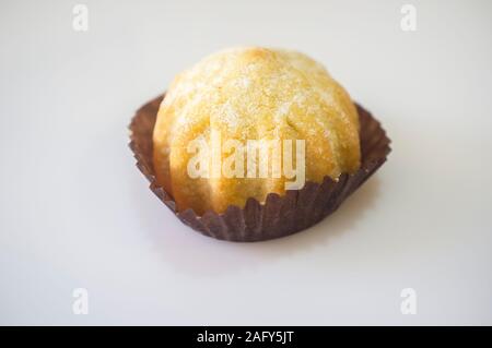 Maamoul, one piece of special arab dessert. Isolated over white background Stock Photo