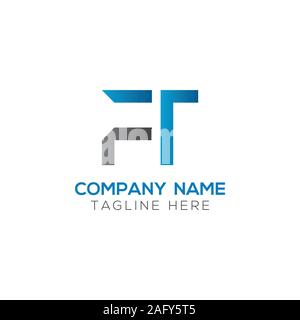 Initial FT Letter Linked Logo. Creative Letter FT Modern Business Logo Vector Template. FT Logo Design Stock Vector