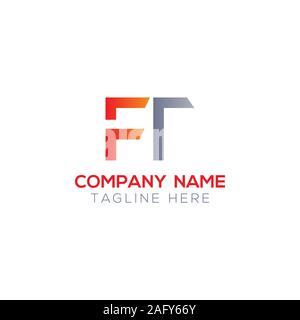 Initial FT Letter Linked Logo. Creative Letter FT Modern Business Logo Vector Template. FT Logo Design Stock Vector