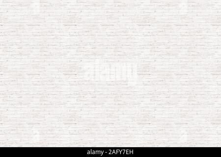 clean white brick wall tile pattern texture seamless wallpaper background. Stock Photo