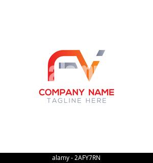 Initial FV Letter Linked Logo. Creative Letter FV Modern Business Logo Vector Template. FV Logo Design Stock Vector