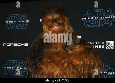 Hollywood, Ca. 16th Dec, 2019. Chewbacca, at the Premiere Of Disney's 'Star Wars: The Rise Of Skywalker' at the El Capitan theatre in Hollywood, California on December 16, 2019. Credit: Faye Sadou/Media Punch/Alamy Live News Stock Photo