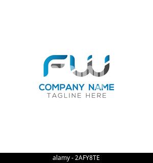 Initial FW Letter Linked Logo. Creative Letter FW Modern Business Logo Vector Template. FW Logo Design Stock Vector