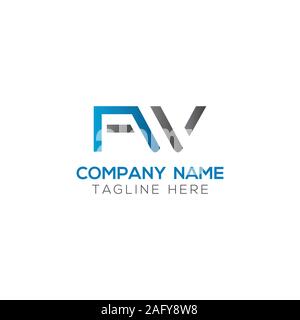 Initial FW Letter Linked Logo. Creative Letter FW Modern Business Logo Vector Template. FW Logo Design Stock Vector