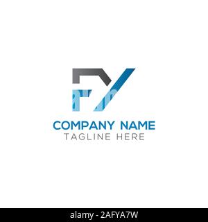 Initial FY Letter Linked Logo. Creative Letter FY Modern Business Logo Vector Template. FY Logo Design Stock Vector