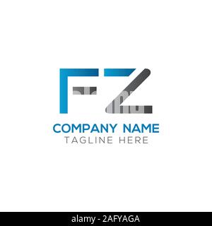 Initial FZ Letter Linked Logo. Creative Letter FZ Modern Business Logo Vector Template. FZ Logo Design Stock Vector