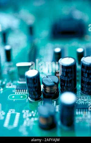 printed circuit board macro detail Stock Photo