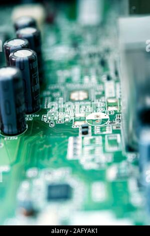 printed circuit board macro detail Stock Photo