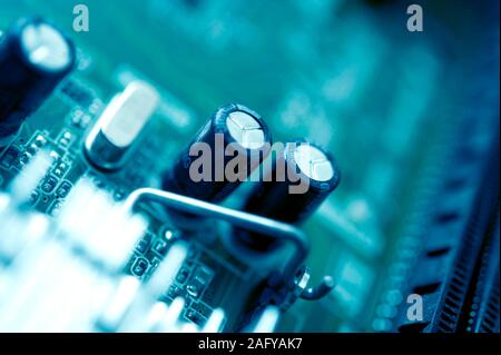 printed circuit board macro detail Stock Photo