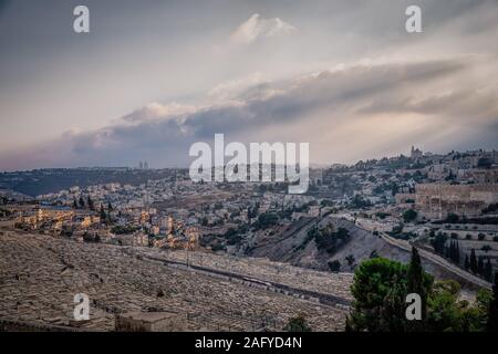 Beautiful view of Jerusalem from the Mount of Olives Stock Photo - Alamy