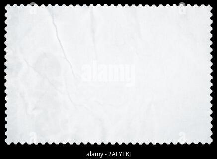 Blank postage stamp - Isolated on Black (Clipping path included)