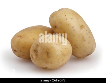 Potatoes isolated on white background with clipping path Stock Photo