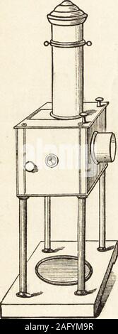 . Optical projection : a treatise on the use of the lantern in exhibition and scientific demonstration. l-known Foucault and Duboscqregulators, which would be difficultto adjust in relation to a stationaryoptical system, and which as a ruleare only employed intermittently.But for anything like a continuousarc light, the lantern itself is muchtoo small, and has occasioned manyvery unpleasant burns : and optic-ally the arrangement is unsuitableto any other projections thanthose with beams or pencils oflight, because to get a good disc,in which to exhibit either dia-grams or apparatus, is exceedi Stock Photo