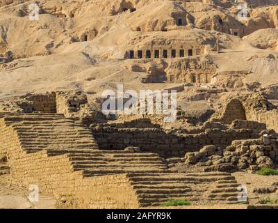 Tombs of the Nobles, Luxor, Egypt Stock Photo