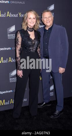 New York, NY, USA - December 16, 2019: Helen Hunt and Paul Reiser attend the 'Mad About You' red carpet event at The Rainbow Room, Rockefeller center, Stock Photo