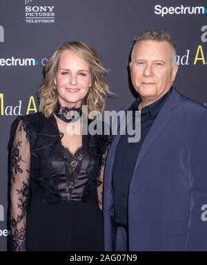 New York, NY, USA - December 16, 2019: Helen Hunt and Paul Reiser attend the 'Mad About You' red carpet event at The Rainbow Room, Rockefeller center, Stock Photo