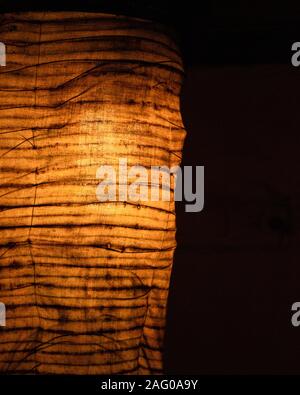 Yellow matte lamp. Abstract picture Stock Photo