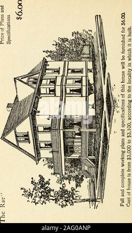 . Hodgson's low cost American homes; perspective views and floor plans of one hundred low and medium priced houses. Stock Photo