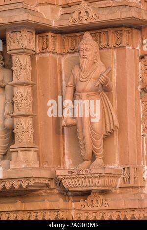 Architectural details of Swaminarayan temple in Diamond Harbour Rd, Kolkata, West Bengal, India Stock Photo