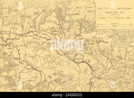 Map of the Battle of Beaumont, 30 August 1870, (c1872). Map: 'Drawn ...