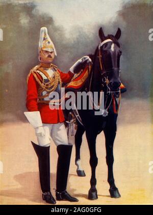 'Household Cavalry-Captain, 2nd Life Guards', 1900. 2nd Regiment of Life Guards was renamed 2nd Life Guards in 1877 and contributed to the Household Cavalry Composite Regiment  in the Second Boer War.  From &quot;South Africa and the Transvaal War, Vol. III&quot;, by Louis Creswicke. [T. C. &amp; E. C. Jack, Edinburgh, 1900] Stock Photo