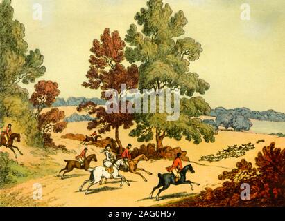 foxhounds in full cry Stock Photo - Alamy