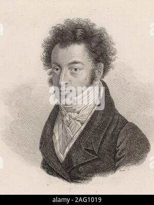 Portrait of pianist and composer Ignaz Moscheles (1794-1870). Private Collection. Stock Photo