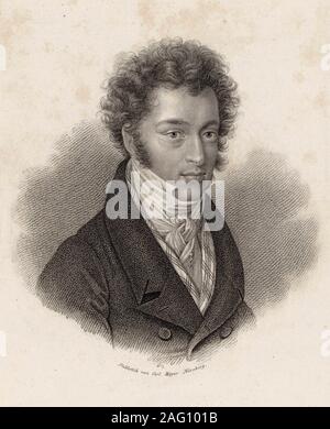 Portrait of pianist and composer Ignaz Moscheles (1794-1870) , c. 1830. Private Collection. Stock Photo