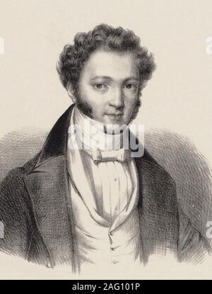 Portrait of pianist and composer Ignaz Moscheles (1794-1870) , 1835. Private Collection. Stock Photo