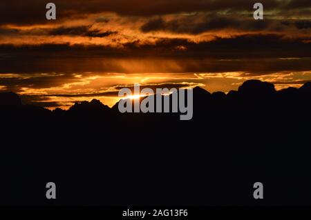 Sunrise on Monte Luco Stock Photo