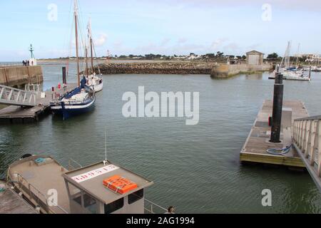 port of l'herbaudière on noirmoutier island (vendée - france) Stock Photo