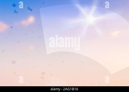 Window Pane or Windshield being cleaned after Rain Stock Photo