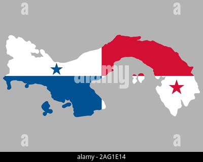 Panama Map flag Vector illustration Eps 10 Stock Vector
