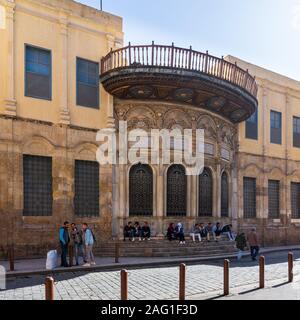 Cairo, Egypt- December 14 2019: Facade of Ottoman era historic Mohamed Ali Sabil building, Moez Street, Nahassen district, Medieval Cairo, Egypt Stock Photo