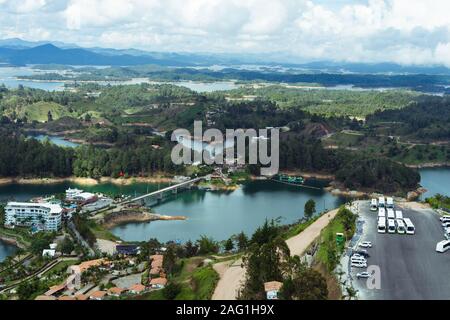 Reservoir of El Peñol, Guatapé. Antioquia Colombia. Water landscape Stock Photo