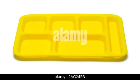 Plastic Food Tray Isolated on White Background. Stock Photo