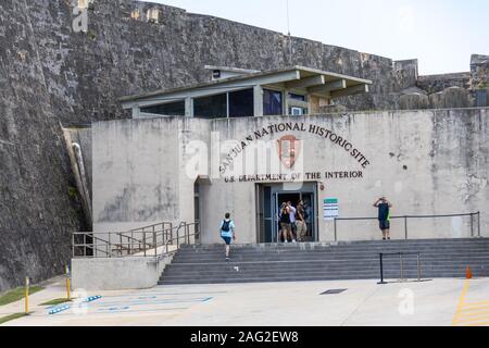 Entrance to San Cristobal Castle, San Juan, Puerto Rico Stock Photo