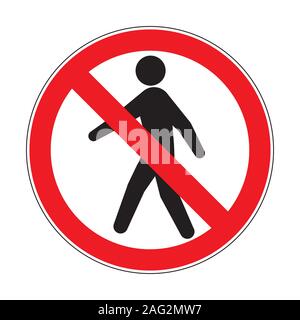 No pedestrian sign illustration Stock Photo