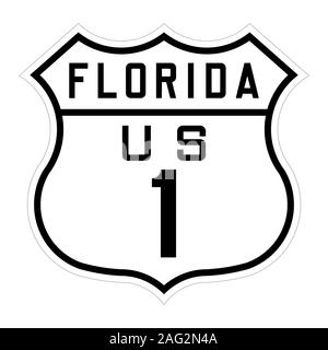 Florida us route 1 sign Stock Photo