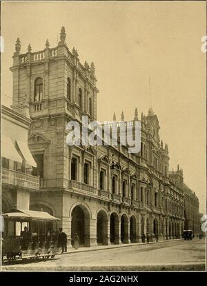 . Mexico, a history of its progress and development in one hundred years. GENERAL HOSPITAL.. MUNICIPAL PALACE. Stock Photo