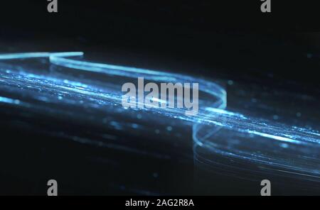 Abstract blue internet background with optical fiber light. Stock Photo