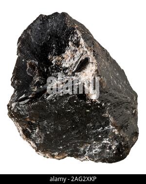 Smokey quartz crystal (SiO2) from Brasil isolated on white background Stock Photo