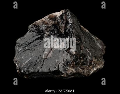 Smokey quartz crystal (SiO2) from Brasil isolated on black background Stock Photo