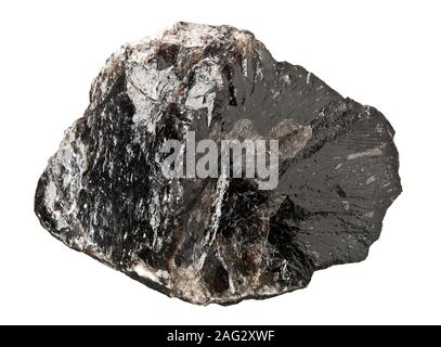 Smokey quartz crystal (SiO2) from Brasil isolated on white background Stock Photo