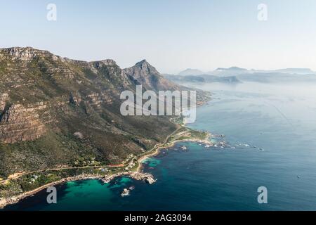 Aerial view of Simonstown (South Africa) shot from a helicopter Stock Photo