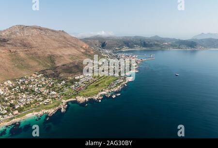 Simonstown (South Africa) aerial view shot from a helicopter Stock Photo