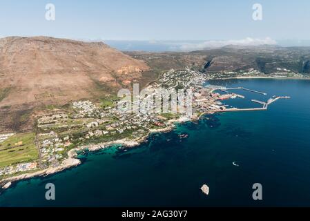 Simonstown (South Africa) aerial view shot from a helicopter Stock Photo