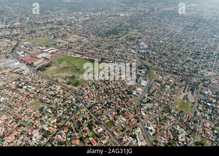 Cape Town (suburb) aerial view shot from a helicopter Stock Photo